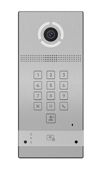 IP-відеопанель з індукційною петлею Bas-IP AV-09KFBI 2Мп 120° QR UKEY PoE, Silver