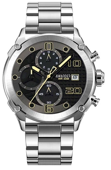 Наручные часы Awarder 016 Silver-Black Steel