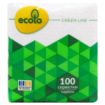 Cерветки Ecolo 24х24 см 100 шт (4820202890263)