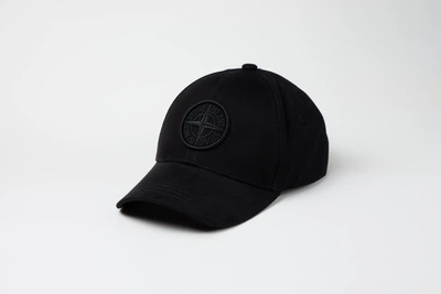 Кепка Бейсболка Stone Island Вишивка Чорна М (55-59) Чорна 624