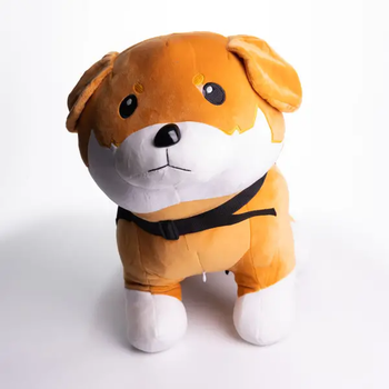 Игрушка-подушка Пес Патрон с пледом 110x140 см для дома коричневый PS-6493