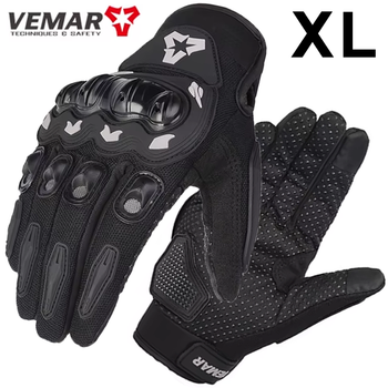 Мотоперчатки VEMAR размер XL, мотоциклетные перчатки с сенсорными накладками и защитой костяшек, противоскользящий материал с перфорацией для эндуро, перчатки для мото спорта на лето/весну
