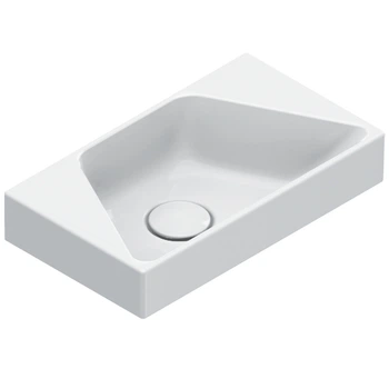 Умивальник підвісний CATALANO Comfort 400x230x120мм асиметричний білий 0920410001+90561000