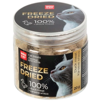 Лакомство для кошек WAUCAT Treats Freeze dried Утиное мясо, 20 г (2001)