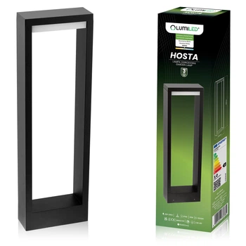 Садовый светильник-столбик Lumiled Hosta металлический — встроенный LED модуль 10W, 4000K, от сети, современный дизайн
