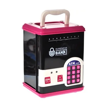 Дитяча скарбничка-сейф WF-3015H(Pink) музика, світло, пароль, імітація відбитка