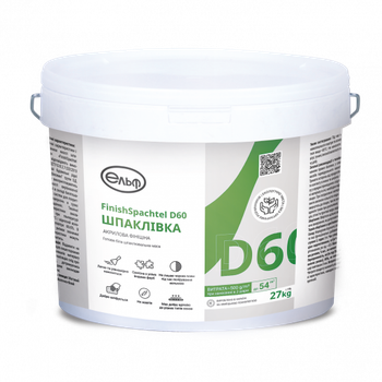 Шпаклевка акриловая финишная Elf Decor FinishSpachtel D60 27 кг