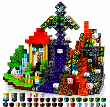 Магнитный конструктор в стиле Minecraft 150 блоков
