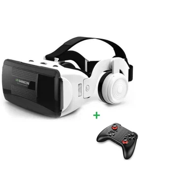 VR очки Shinecon SC-G06EB+ с геймпадом Mocute 053 - гарнитура виртуальной реальности со встроенными Bluetooth наушниками