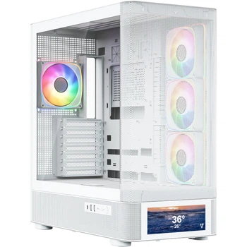 Корпус Modecom VOLCANO AQ500 ARGB Midi Front LCD 6,2" 4x120mm fans ATX білий(TDB_19B6AE08C17A)