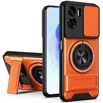 Ударостійкий чохол Camshield StandRing case для Oppo A96 (Orange) Epik (251254)