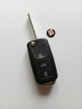 Корпус ключа Seat Skoda Volkswagen 3 кнопки (22-17)
