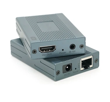 Удлинитель HDMI сигнала по UTP кабелю VEGGIEG VHE60 Extender 60m 1080p, LAN CAT 5E/6A