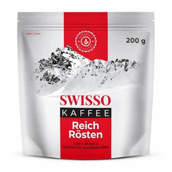 Кава розчинна сублімована Swisso Reich Rоsten Instant 100% Арабіка 200 г (дойпак)
