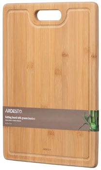 Доска кухонная с желобом ARDESTO Midori, 33х24х1.5см, бамбук