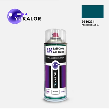 Фарба автомобільна аерозольна YUKALOR ROLLS ROYCE 9510234 peacock blue m 1973 2009 400 мл