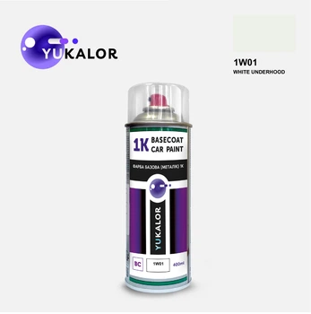 Фарба автомобільна аерозольна YUKALOR MARUTI 1W01 white underhood 400 мл