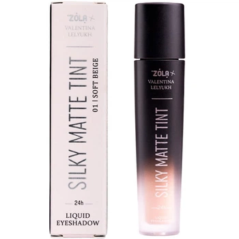 Рідкі тіні для повік ZOLA x Valentina Lelyukh Silky Matte Tint 01 Soft beige
