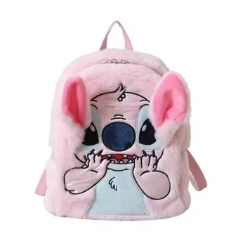Плюшевий рюкзак Стич Disney Fairy Stitch м'який дитячий рюкзак з вушками та мордочкою рожевий HDSYR_200
