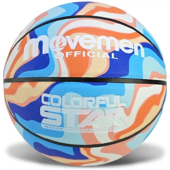 Баскетбольный мяч Movemen Official No7 PU (полиуретан) 600 г цветной для улицы и зала