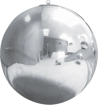 Balon PartyDeco Dmuchana kula 120cm srebrna lustrzana (5904555042223)