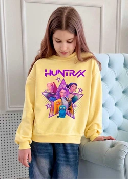 Дитячий світшот для дівчинки Спиногриз Huntrix зірочка №10-00199 122 см жовтий