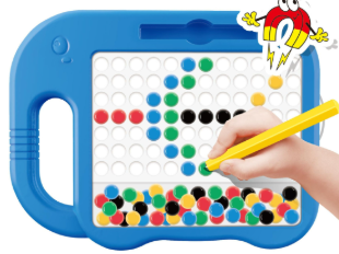 Tablica magnetyczna-mozaika Woopie Montessori MagPad Słonik 6 szt Niebieska (ZES2204326948147)