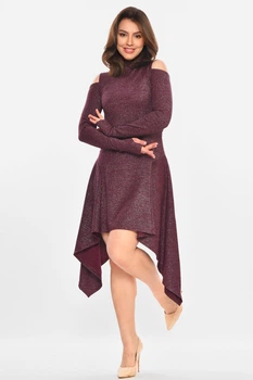 Платье женское люрекс однотонное фиолетового цвета Fashion размер 46 (212903)