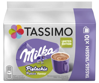 Горячий Шоколад в Капсулах Tassimo Milka PISTACHIO 10 капсул =10 порций = 160 грамм