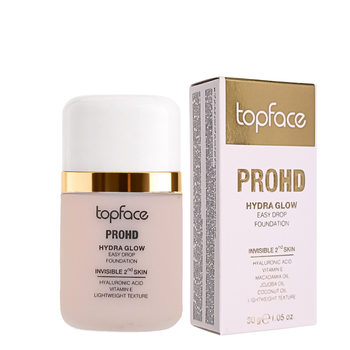 Тональная основа Topface PROHD Hydra Glow Easy Drop жидкая, 30 мл (PT477), 04 Sandstone Натуральная бежевая