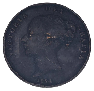 Монета Великобритания 1 пенни 1854 F-VF