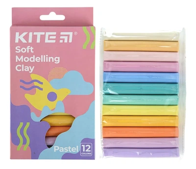 Пластилин восковый Kite набор 12 цветов по 16г Fantasy Pastel K22-086-2P