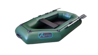 Надувная одноместная лодка ПВХ Avalon А230 / 2,3 м / 1 местный / гребной / рельсовый настил / передвижные сиденья / ⌀34 см / Зеленый