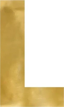 Літера дзеркальна PartyDeco L 37 x 60 см Золотиста (5904555004658)