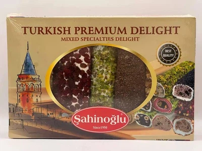 Рахат-лукум асорті Sahinoglu 750 г подарунковий набір турецькі солодощі преміум без барвників