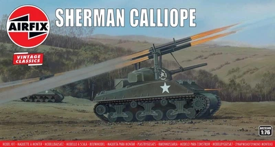 Збірна модель 1/76 танкова реактивна система залпового вогню Sherman Calliope Tank Airfix A02334V