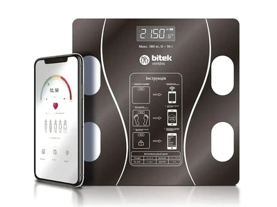 Умные напольные весы BITEK BT-1605 (до 180 кг) с Bluetooth и приложением