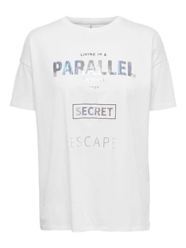 Футболка ONLFIONA LIFE OVERSIZE S/S BOX TOP JRS 15226022 Bright White ONLY XS Білий 15226022BRIGHTWHITE XS