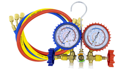 Манометричний колектор Whicepart 2-вентильний під фреон R-22 R-12 R-404a R-134a