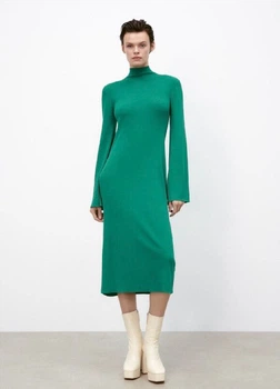 Платье L вязаное Zara с расклешенными рукавами