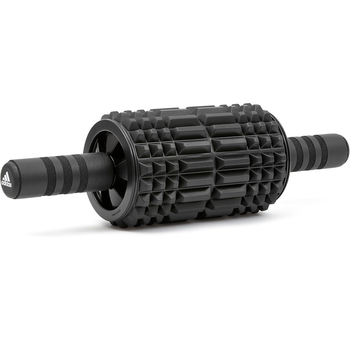 Ролик для пресса Adidas Ab Roller + пенопластовый валик – 2 в 1 для кора, массажа и восстановления (ADAC-11405)