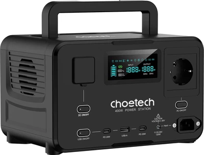 Зарядна станція CHOETECH BS007 400 Вт / 256 Вт⋅год / LiFePO4 (BS007-EU-BK)