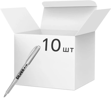 Набор маркеров для декоративных работ Centropen Silver 2690 1.5-3 мм Серебряный 10 шт (2690/13) (8595013612903)