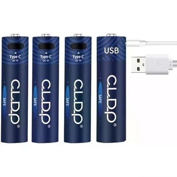 Аккумуляторные батарейки AA C.L.D.P 1.6V 1800 mAh Zn-Ni с USB зарядкой, комплект 4 шт