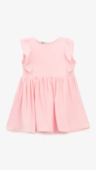 Сукня однотонна для дівчинки Aura Style 5006-1 104 см Рожевий shop (2000999546778)