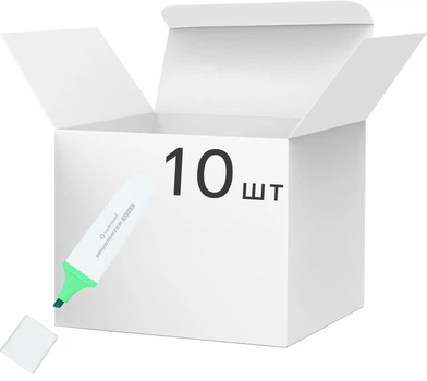 Набор маркеров текстовых Centropen Highlighter Style 1-4.6 мм 10 шт Зелёный (6252/59)
