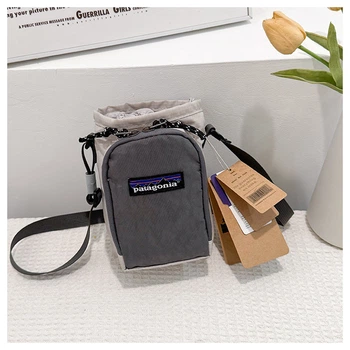 Сумка через плечо Patagonia Серая на затяжках 12×19 см