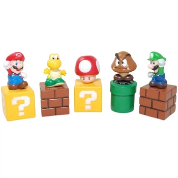 Набір фігурок 5в1 Супер Маріо, 5 см — Super Mario