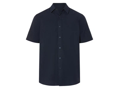 Рубашка с коротким рукавом для мужчины Livergy by Esmara men 483759 M темно-синий