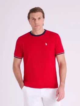 Футболка хлопковая длинная мужская U.S. Polo Assn 11D225-2X00A(Engine Red) XL Красная (786660958102)